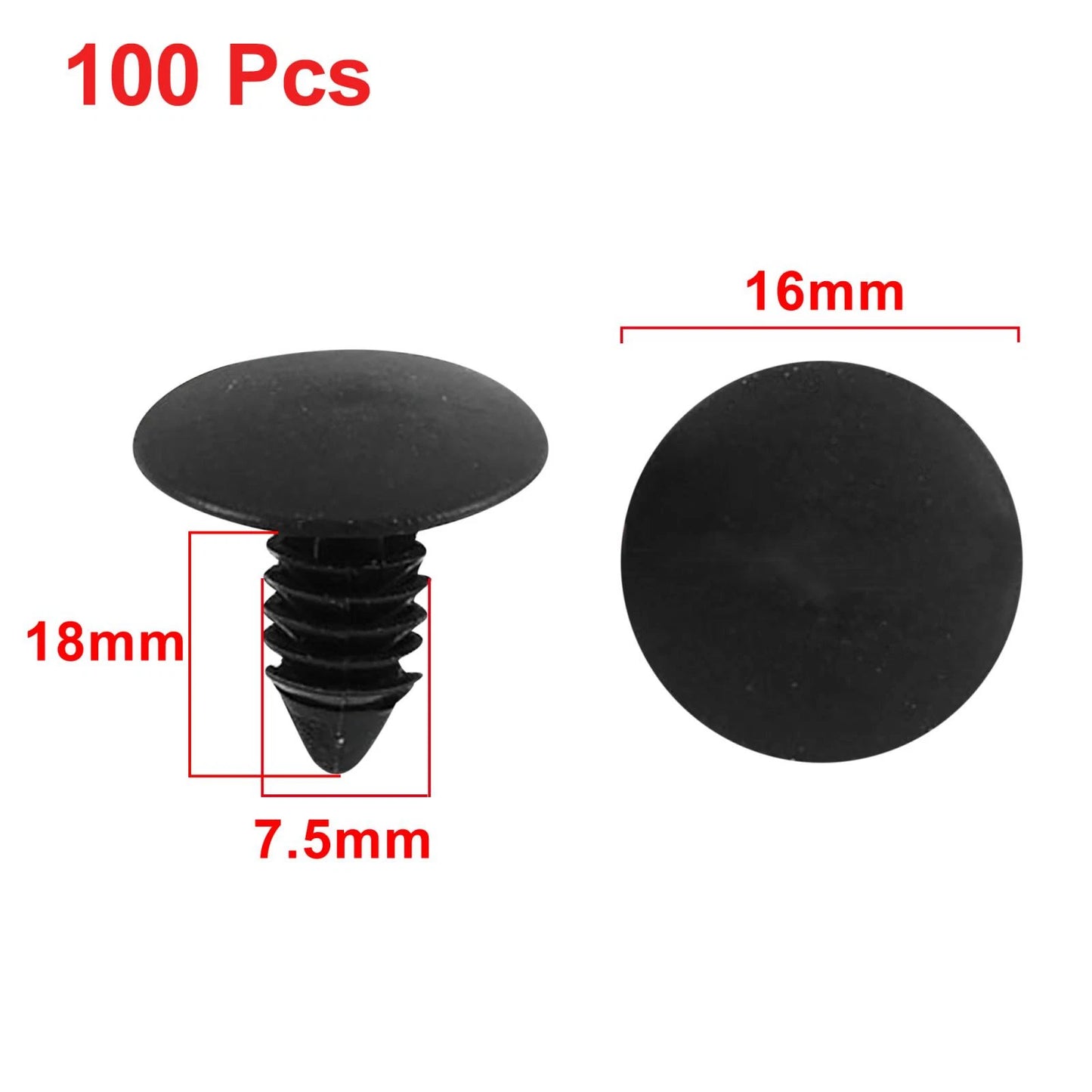 100 Pcs Plastic Rivets Retainers Door Clips for Toyota