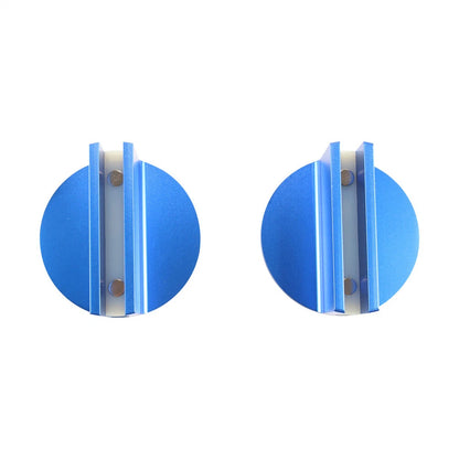 Large Slotted Universal Magnetic Jack Pad Adapter for Car Frame Rail Blue