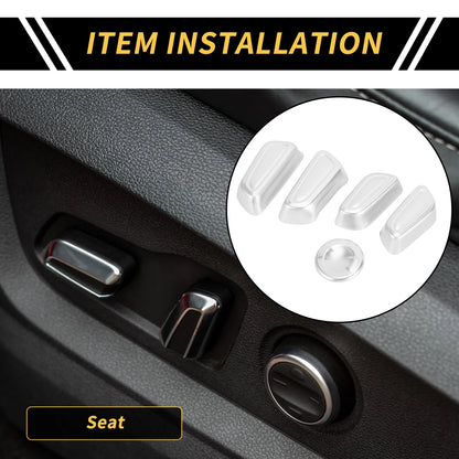 1 Set Seat Adjustment Button Cover Trim for Toyota Tundra (2022–2024)