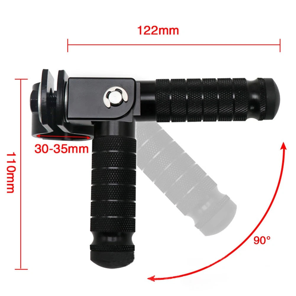 Folding Rearsets Footrest Pegs for Motorbike Black CNC
