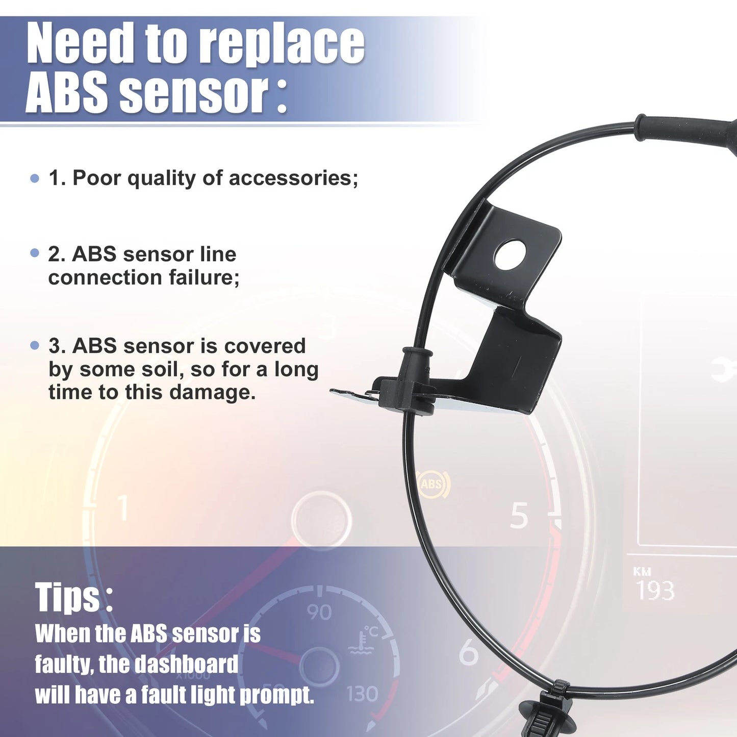 Front Left ABS Wheel Speed Sensor for Ford Fusion (2013-2020)
