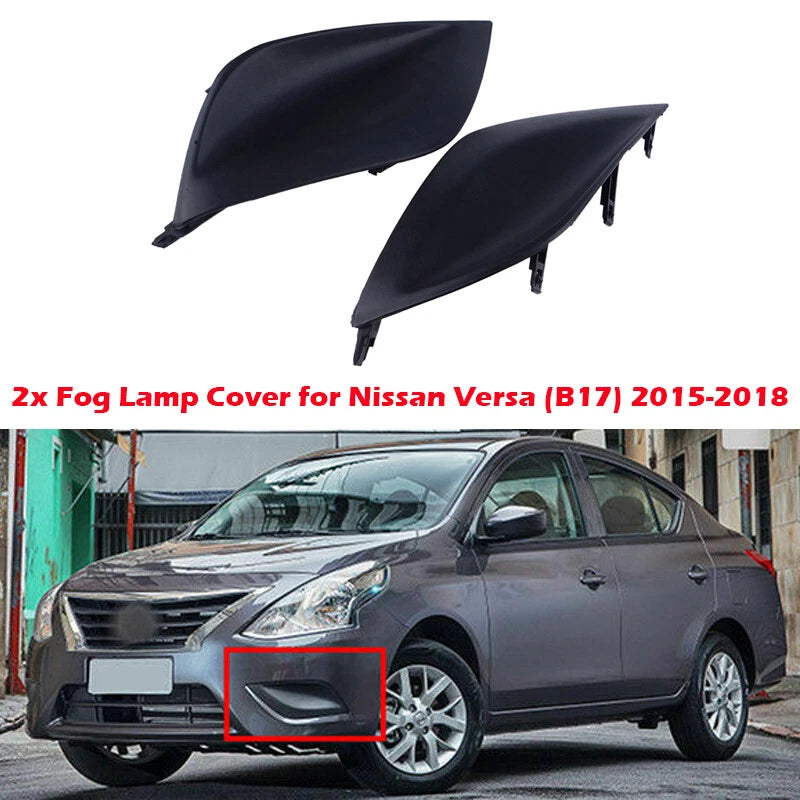 Front Fog Bumper Lamp Bezel Cover for 2015-2018 Nissan Versa Sedan