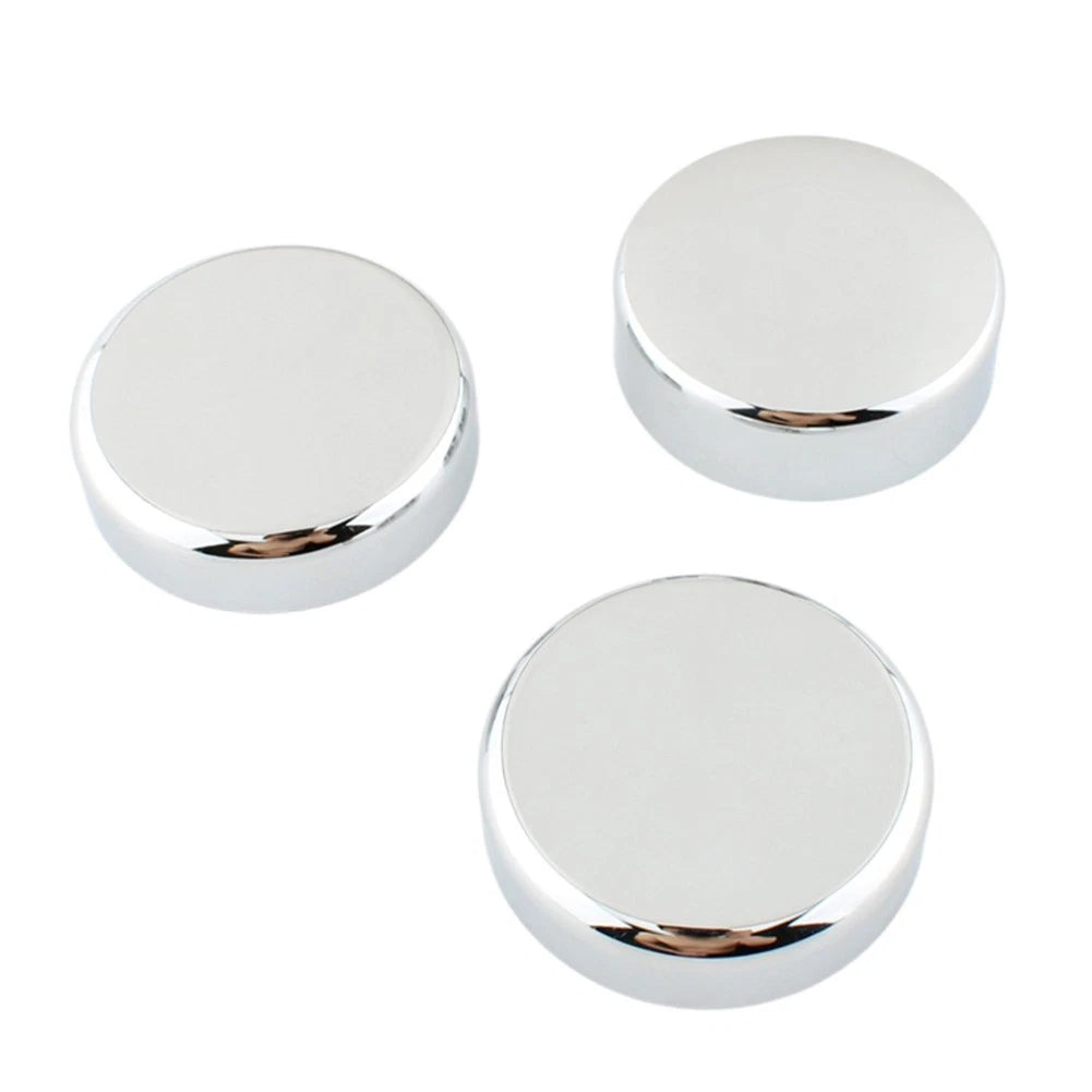 3 x Chrome Top Fork Tube Stem Nuts for Harley V-Rod Night Rod Special (2007-2011)