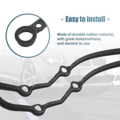 Engine Valve Cover Gasket Seal Set for BMW 330i 3.0L L6 (2003-2005)