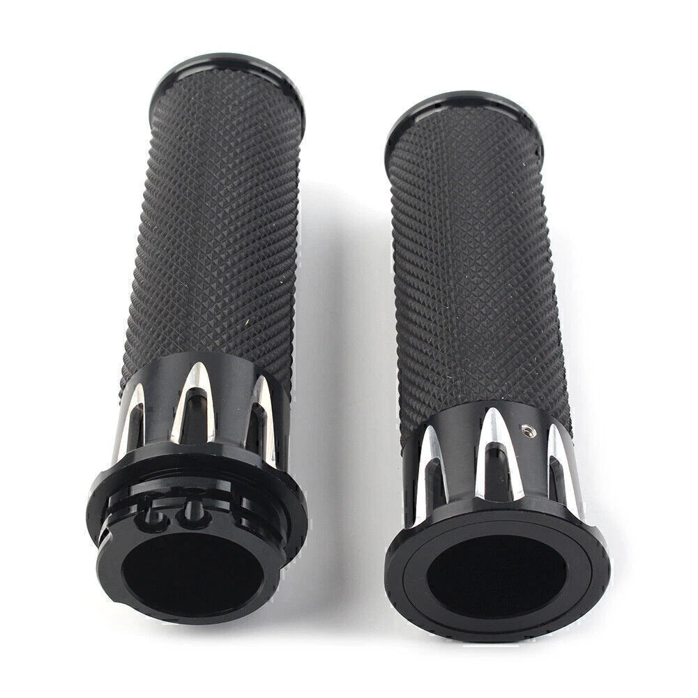 Black Handle Bar Hand Grips for Harley Sportster XL883 XL1200 (2004-2023)