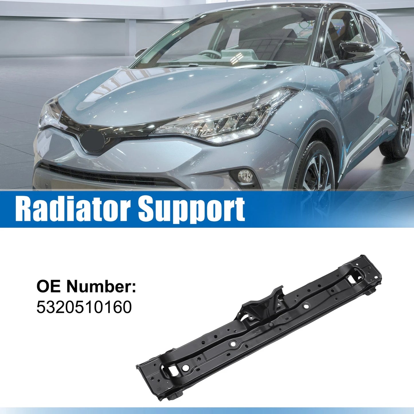 Upper Radiator Support Bracket for Toyota C-HR Black (2018–2019)