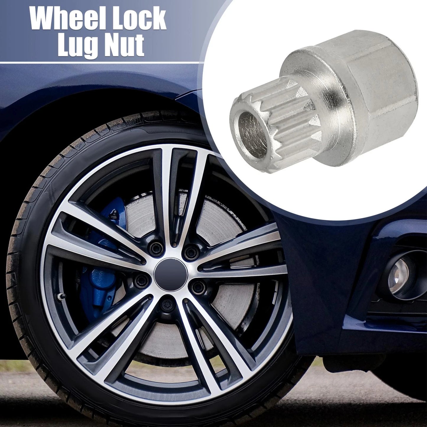 Hollow Car Anti-Theft Wheel Lock Lug Nut Key for BMW