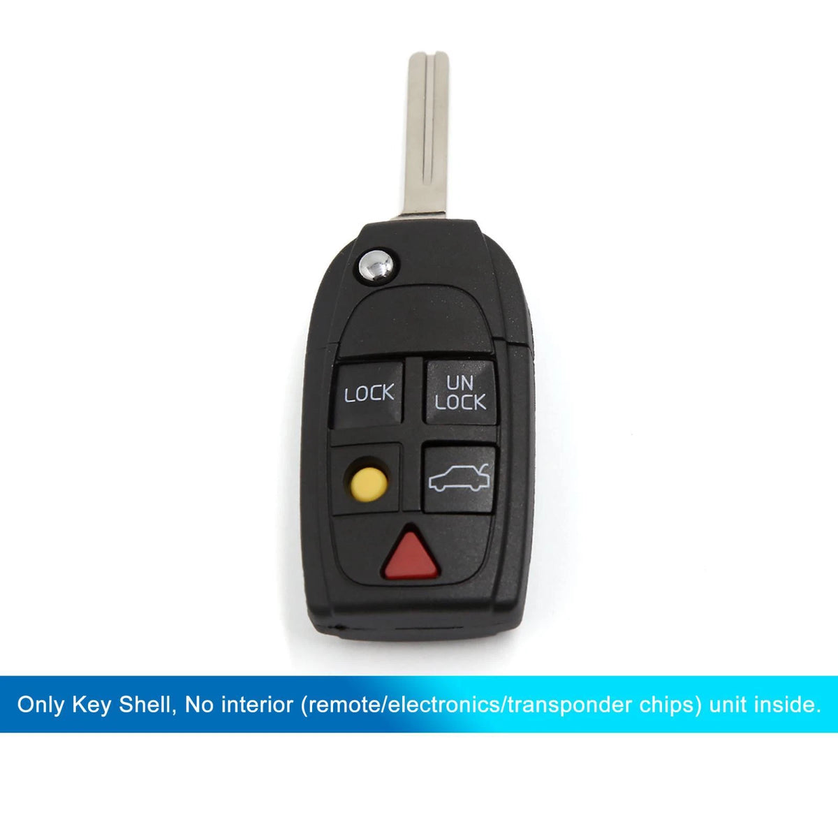 Key Fob Shell Case for Volvo S60 S80 V70 XC70 XC90 (2001-2016)
