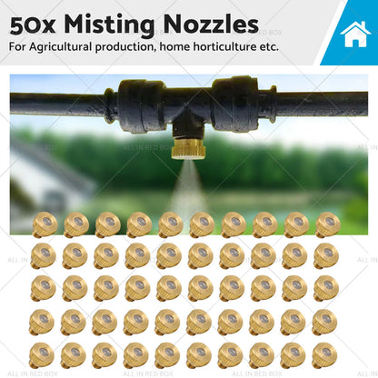 10 x Brass Misting Nozzles for Cooling System Water Mister Sprinkle