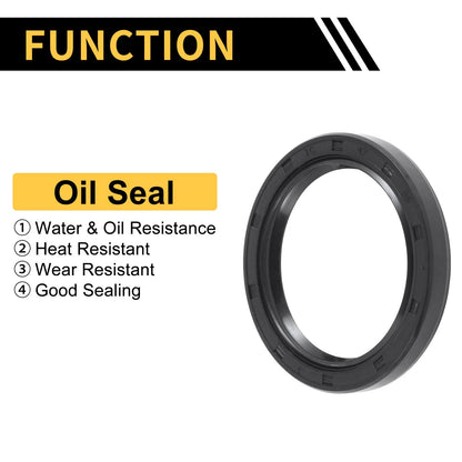 Oil Seal NBR Rubber 42x55x7mm Black 5pcs