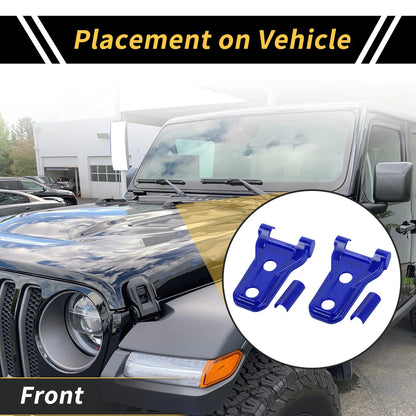 Engine Hood Hinge Covers for Jeep Wrangler JL JLU (2018-2024) - Deep Blue