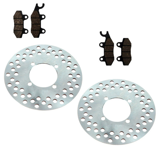 2 x Front Rotors & Semi-Metallic Pads for Yamaha Rhino 660 4x4 (2004-2007)