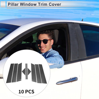 10 Pcs Door Pillar Window Trim for Mazda CX-5 (2012-2016) Carbon Fiber Black