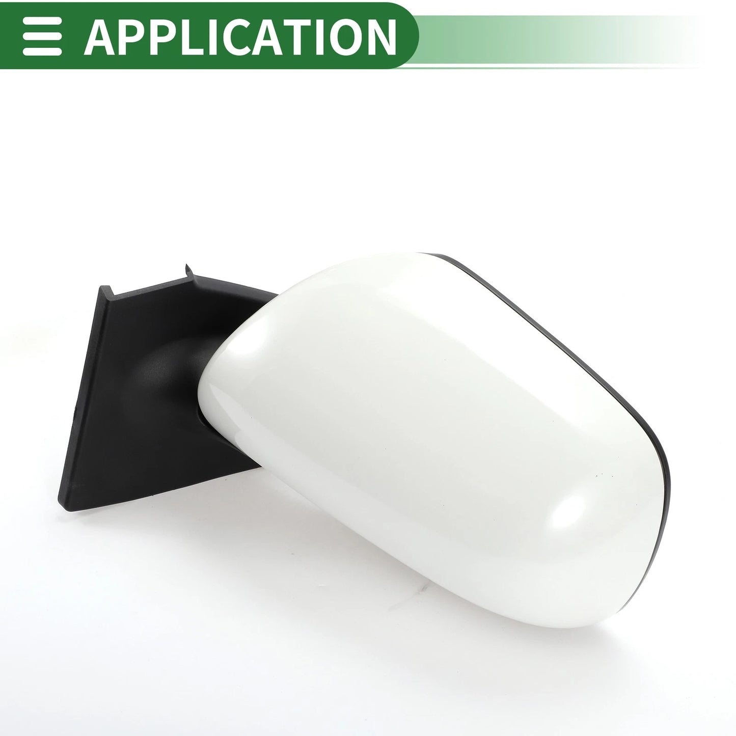 Left Side Door Mirror Manual Folding White for Toyota Yaris (2012–2019)