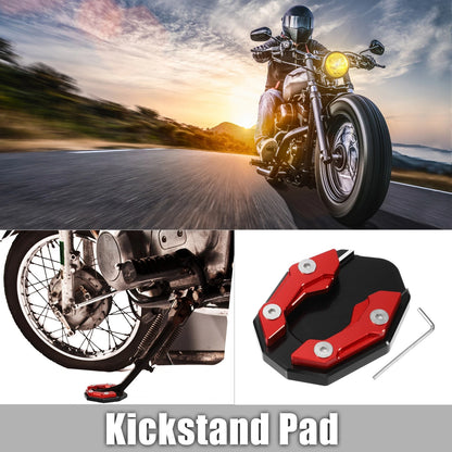 Set Aluminum Alloy Kickstand Plate Pad for Honda Black Red