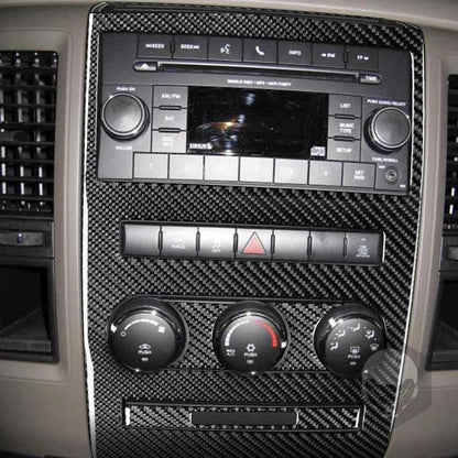 Real Carbon Fiber Console AC Panel Trim Kit for RAM 1500 2009-2012
