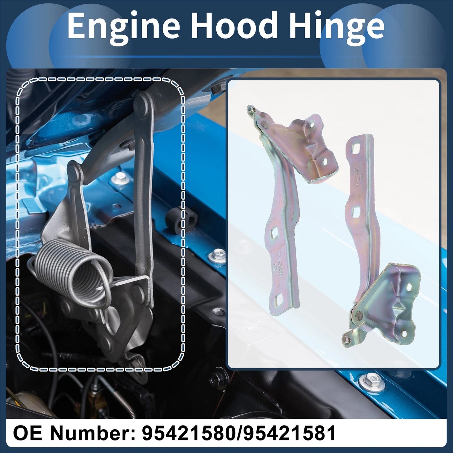 Hood Hinges 1 Pair Front Bonnet Bracket for Chevrolet Trax (2015–2021)