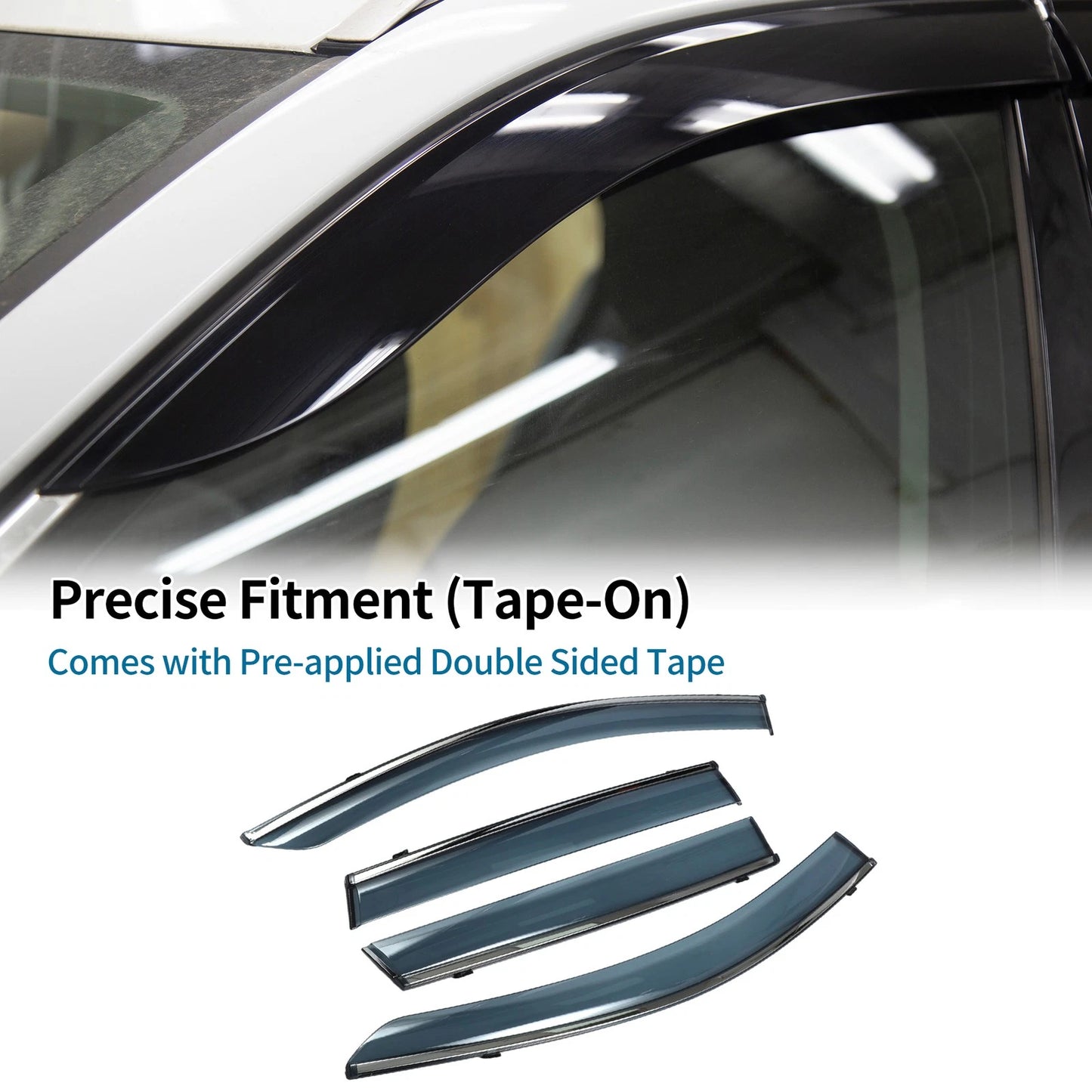 Window Deflectors for Honda CR-V 2017-2022 Side Window Vent Visor Black 1 Set