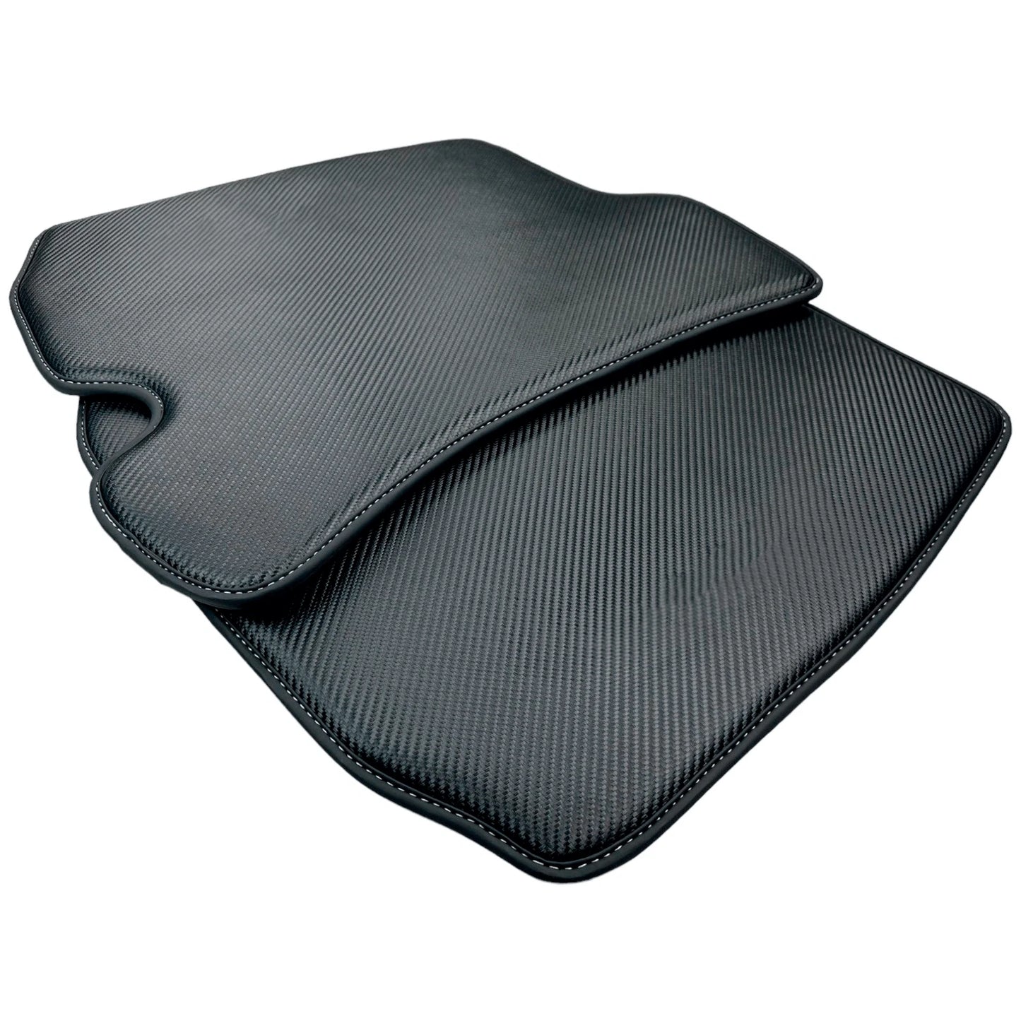 AutoWin Carbon Fiber Leather Floor Mats for Ferrari Roma (2021-2024)