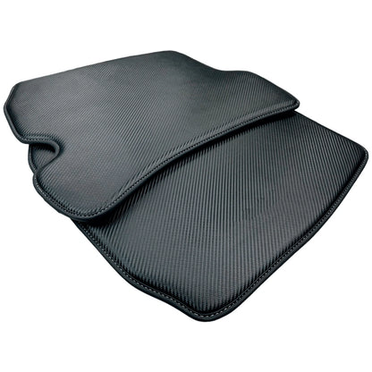 AutoWin Carbon Fiber Leather Floor Mats for Ferrari Roma (2021-2024)
