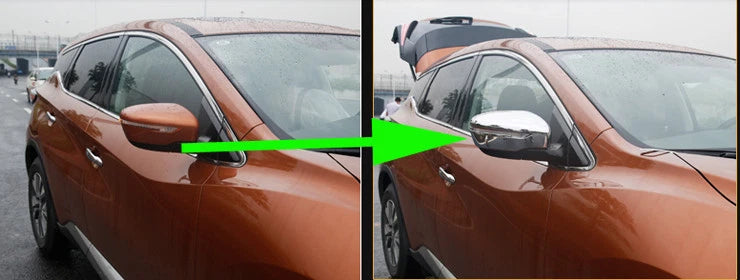 Chrome Turning Light Side Mirror Cover Trim for Nissan Murano (2015-2021)