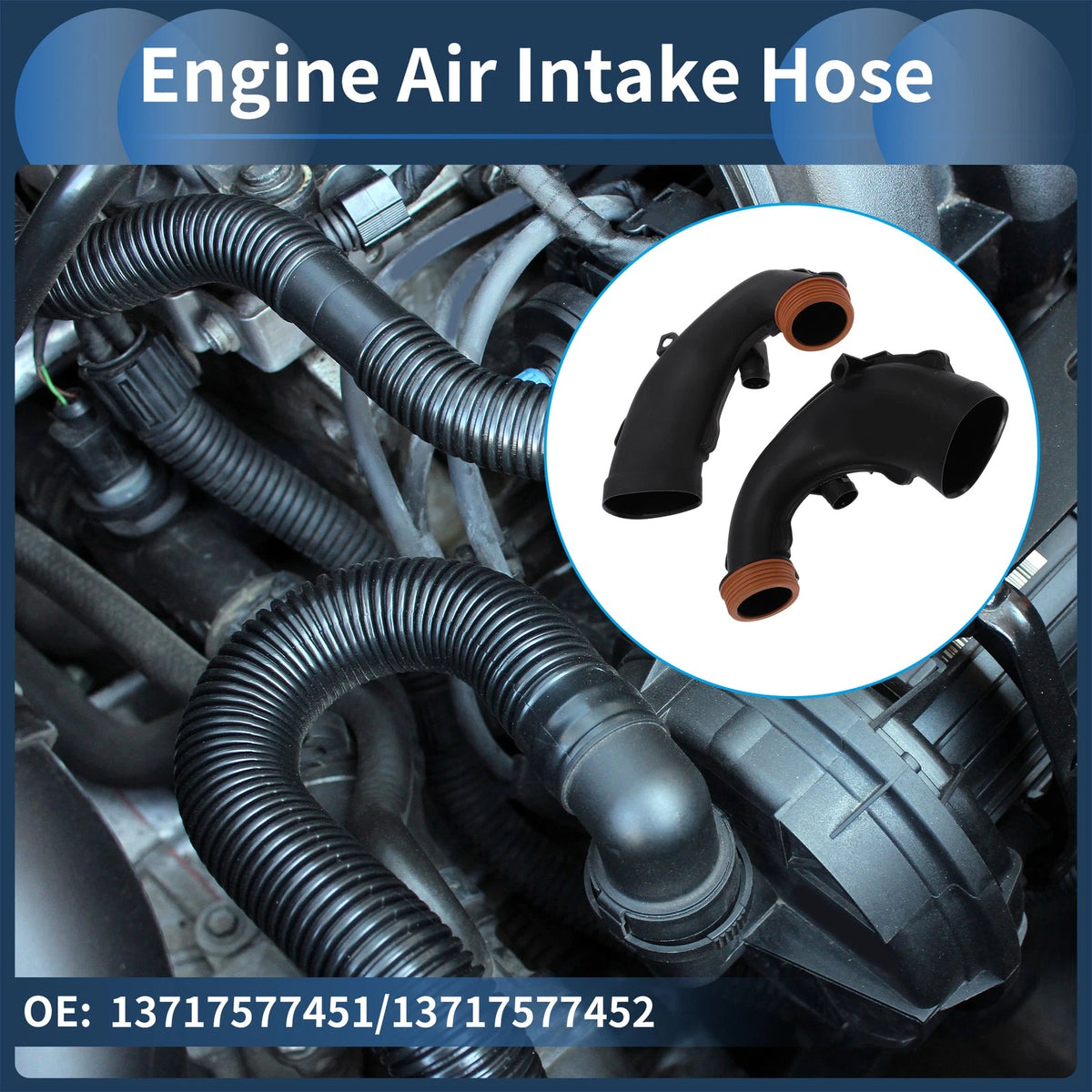 Engine Air Intake Hose for BMW 5 6 7 Series X5 X6 E70 (2007-2013)