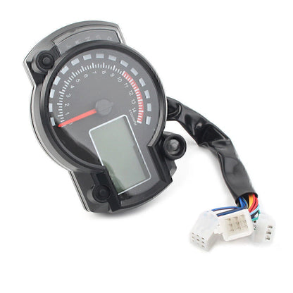 Universal LCD Digit Motorcycle Speedometer Tachometer Odometer 15000rpm