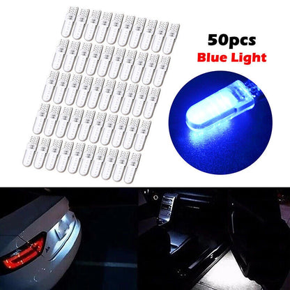 50 x T10 194 W5W COB 2835 SMD 12LED Car License Light Bulbs for Various Models