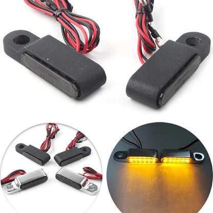 2 x Mini LED Turn Signal Amber Blinker Lights for Motorcycle (No Year Specified)