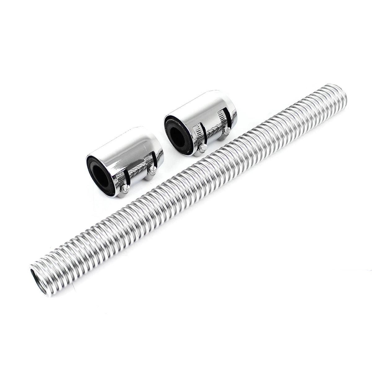 24" Flexible Chrome Stainless Steel Radiator Hose & End Cap for Car