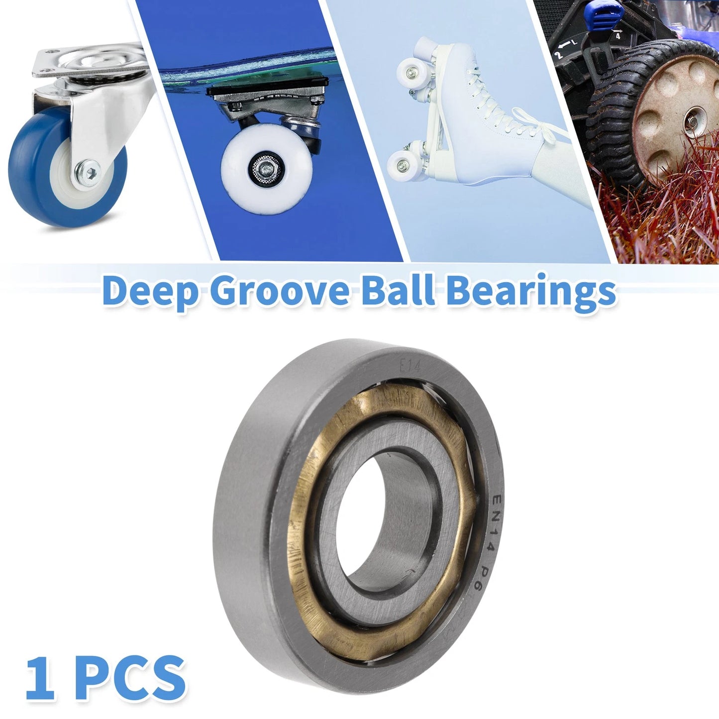 14x35x8mm Deep Groove Ball Bearings for Scooter Skateboard Wheel