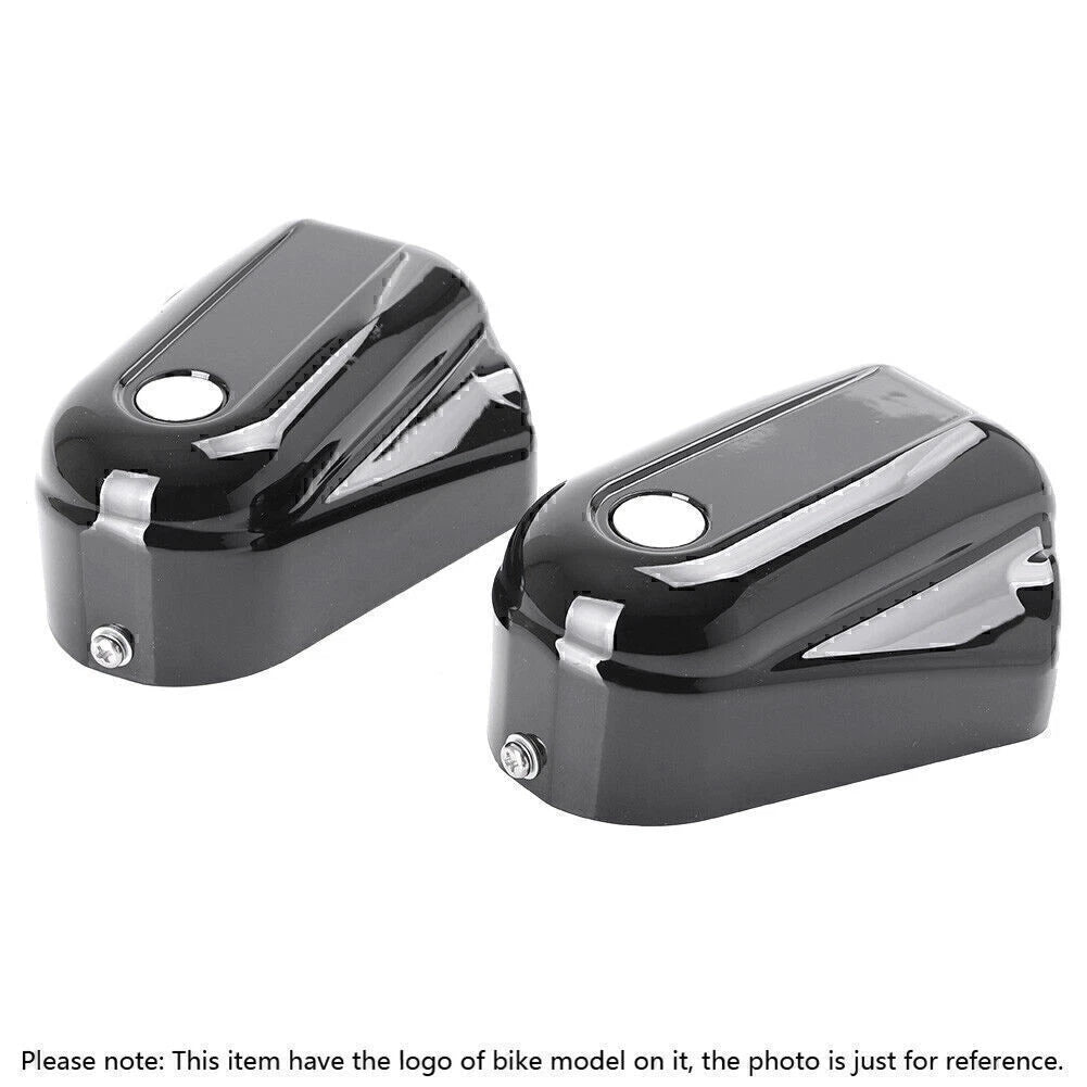 Rear Axle Cover Caps for Harley Softail (2008-2017) Black/Chrome