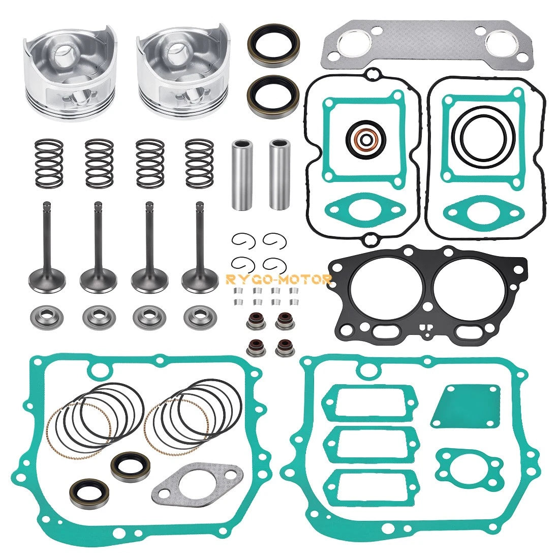 Engine Piston Intake Exhaust Valve Gasket for EZGO 350cc EH35C (1996–2002)