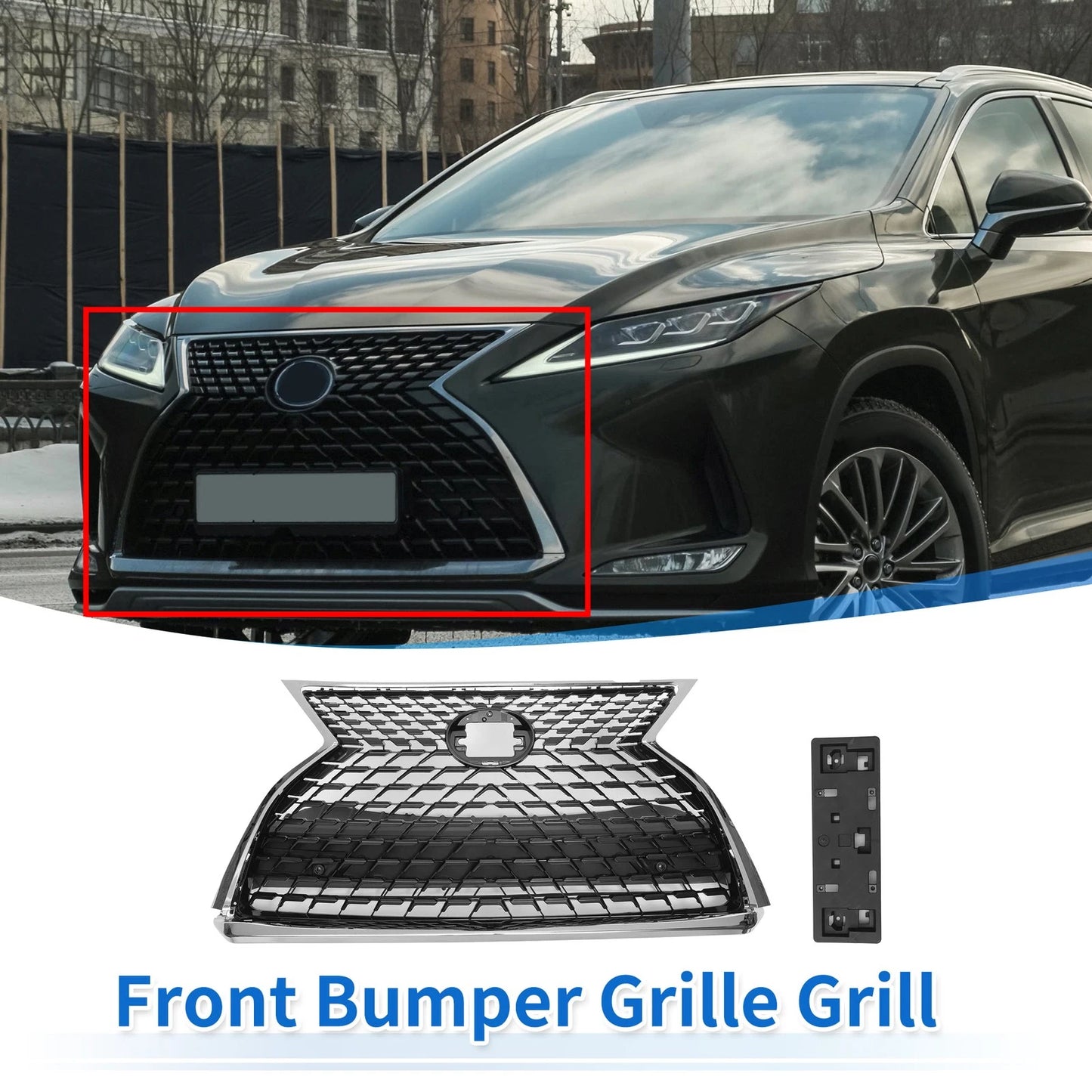 Hood Bumper Grille for Lexus RX 350 F Sport (2020-2022)
