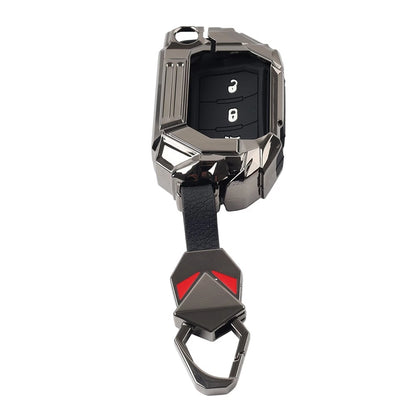 Black 3-Button Smart Keyless Remote Key Fob Cover for Jeep Wrangler (2018-2024)