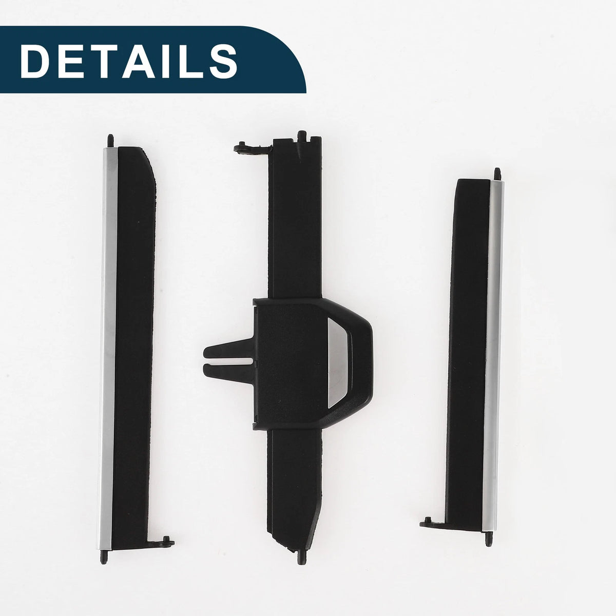 AC Air Vent Clips for BMW X5 G05 2019-2023 Black Silver Tone 1 Set