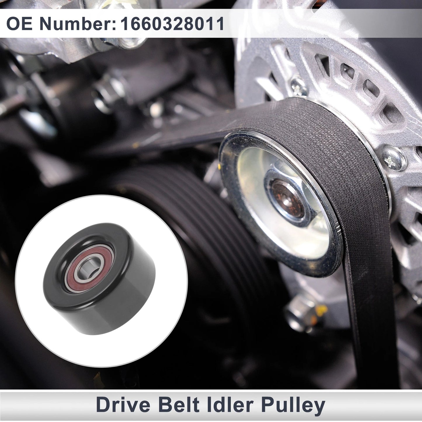 Drive Belt Idler Pulley for Toyota Camry (2003-2018) - Black 1 Pcs