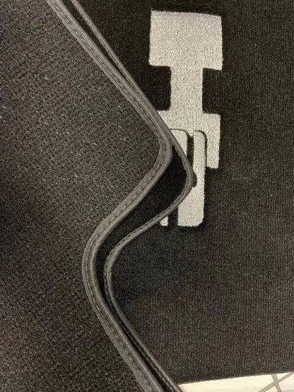 Black Floor Mats for Hummer H2 Tailored Carpets with H2 Emblem (2003-2009)