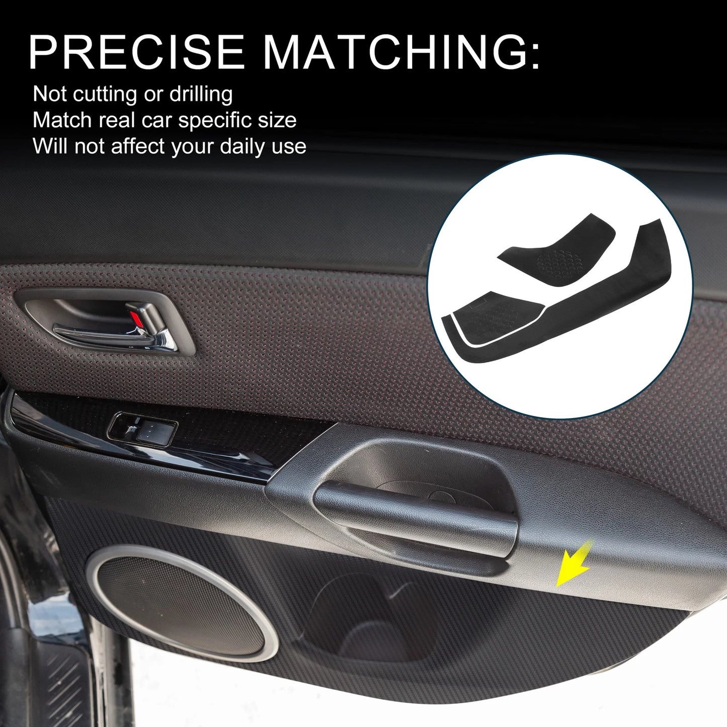 Door Kick Guard for Mazda CX-5 2017-2021 Front Rear Driver Passenger Side 1 Set