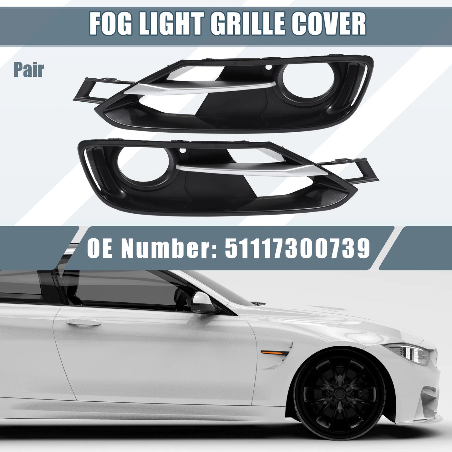 Fog Light Grille Cover Trim  for BMW F30 (2012-2019)