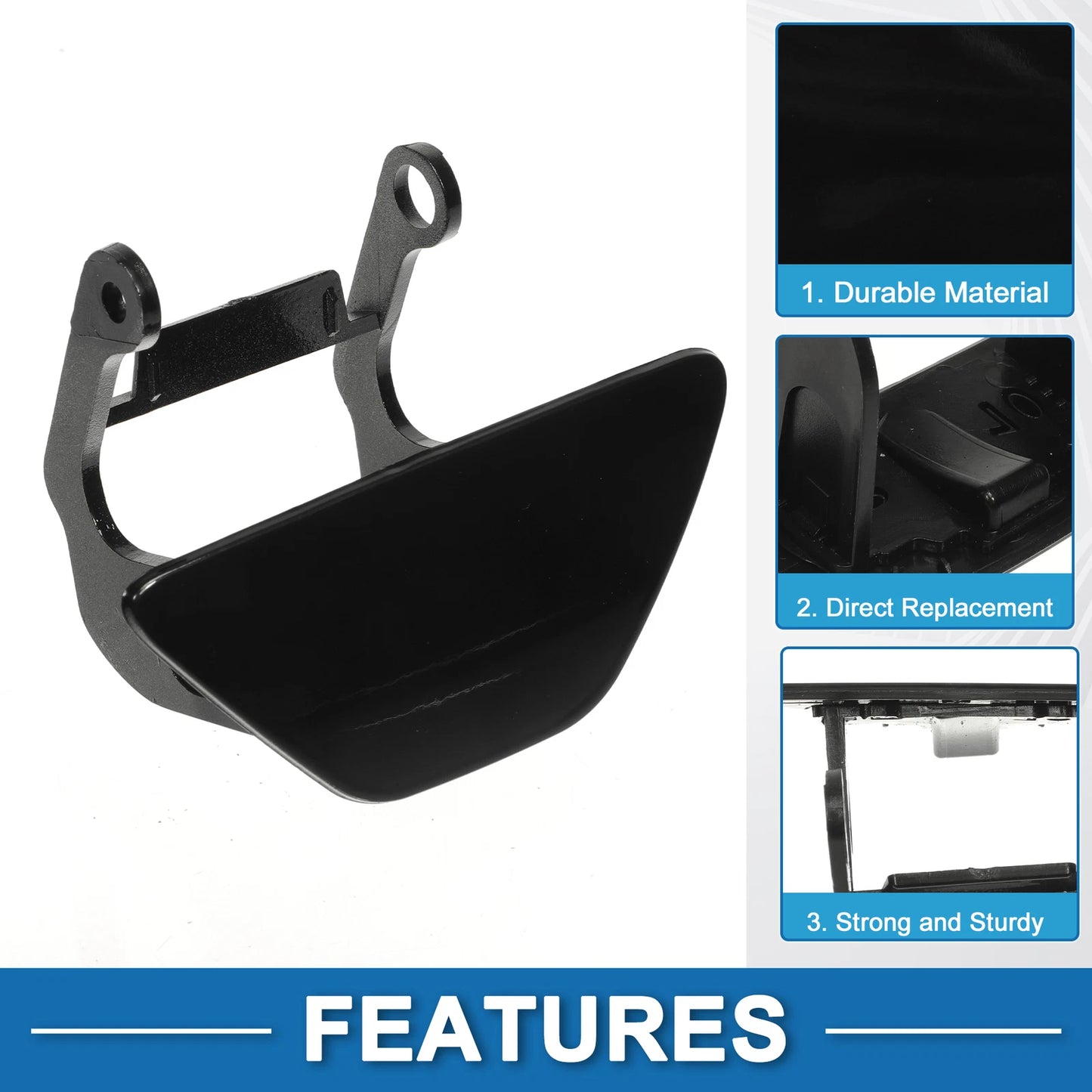 Front Left Washer Nozzle Cover for BMW 528i (2014-2016) Black