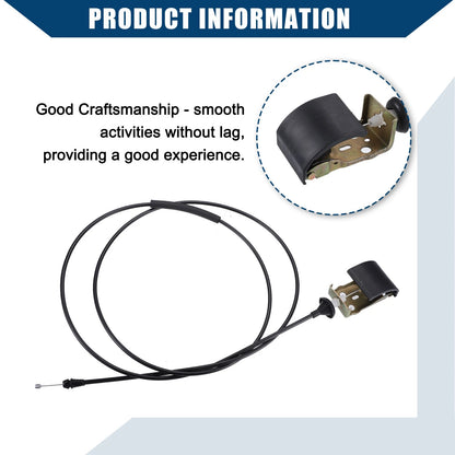 Hood Release Cable for Ford Ranger (1998-2011) Durable Plastic Black