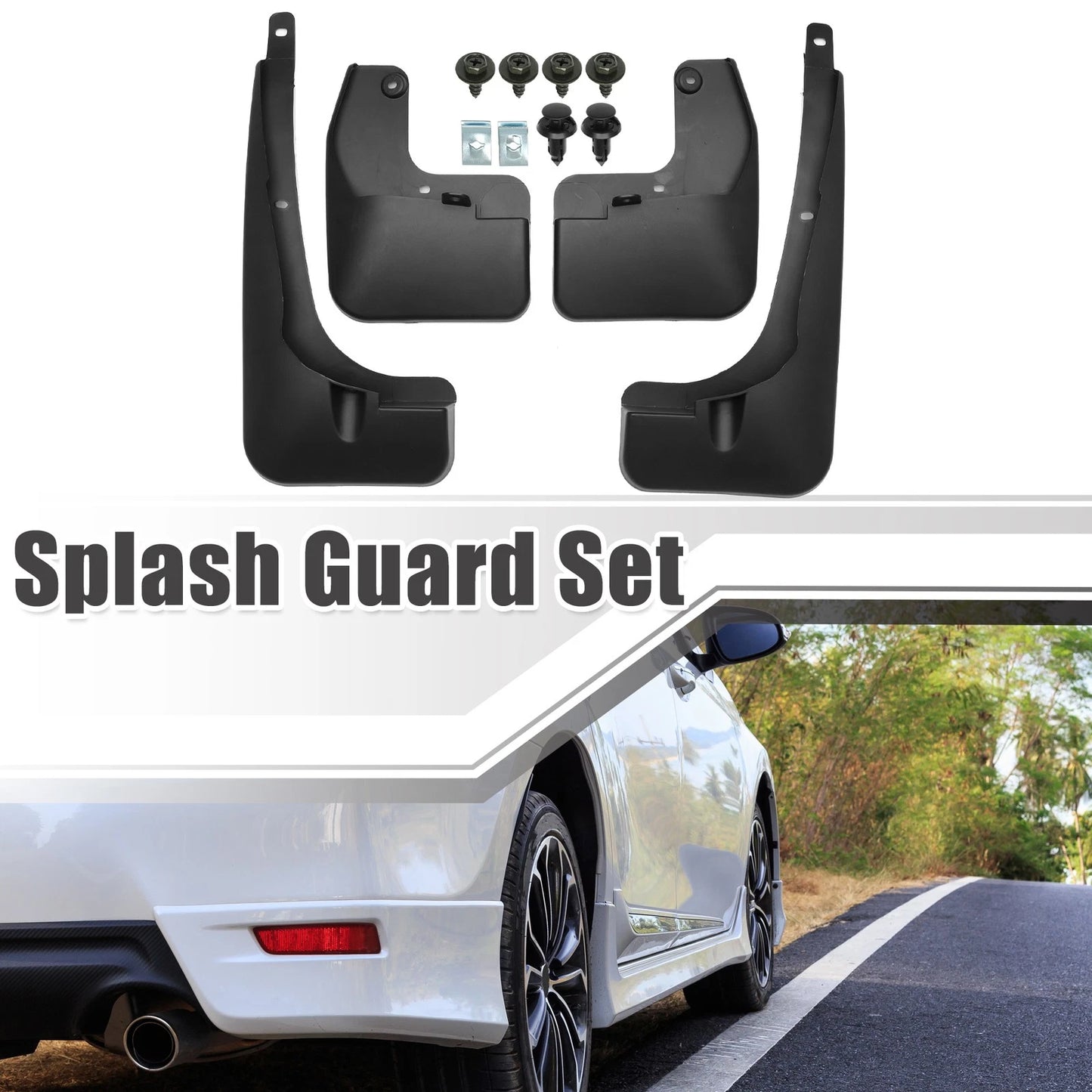 1 Set Front and Rear Mud Flaps Splash Guards for Toyota RAV4 (2016–2018)
