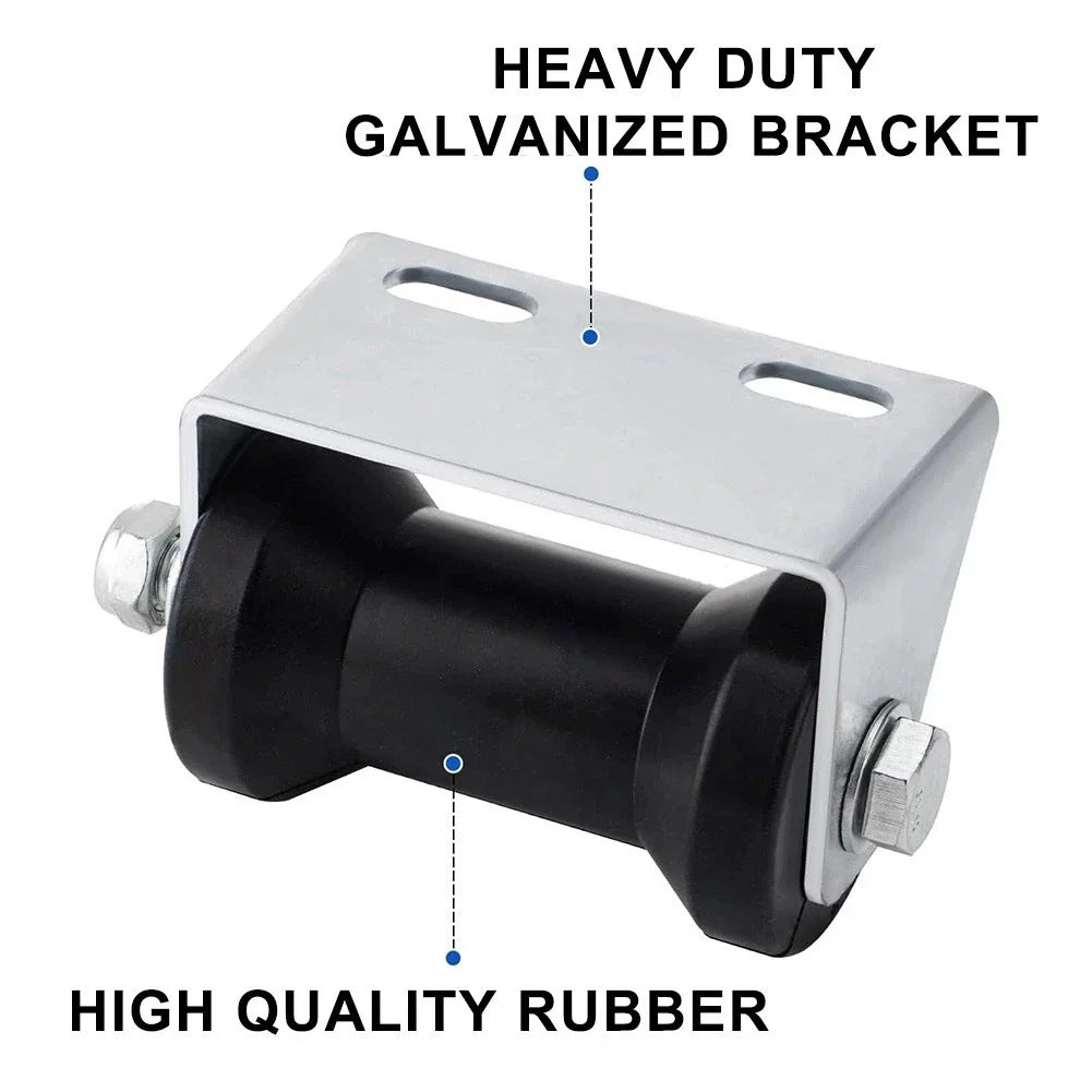 5 Inch Boat Trailer Keel Roller with Galvanized Steel Bracket Assembly