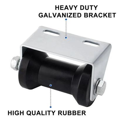 5 Inch Boat Trailer Keel Roller with Galvanized Steel Bracket Assembly