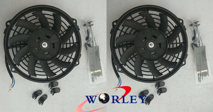 9" 12V Electric Radiator Cooling Fan & Mounting Kits for Car