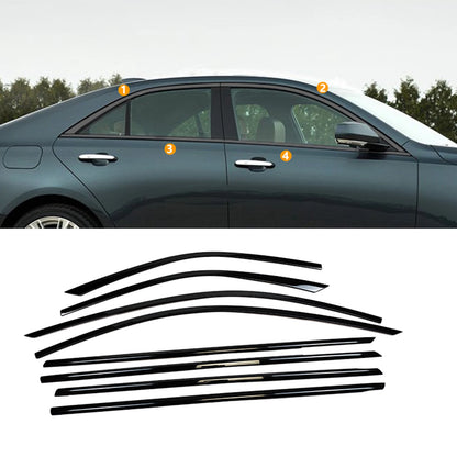 10 x Window Moulding Strips for Cadillac CT4 (2020-2023) Gloss Black