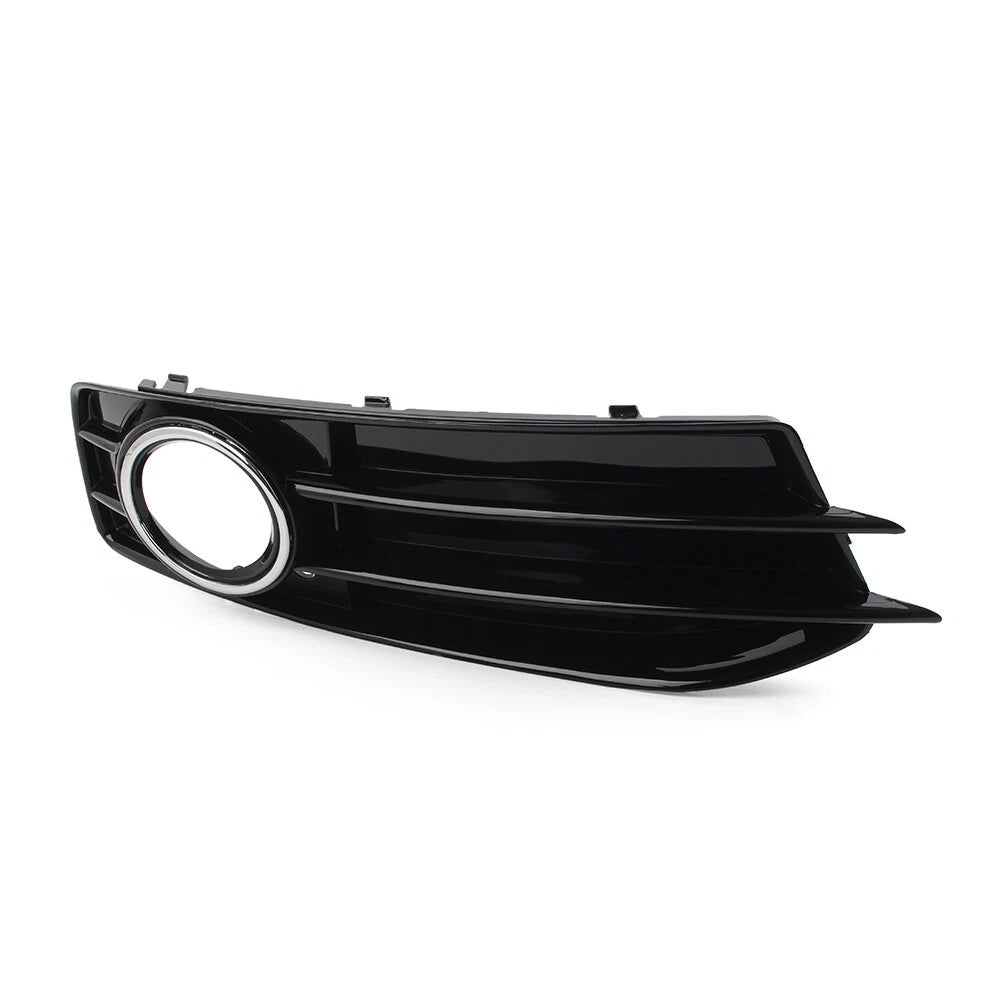 Front Bumper Fog Light Grille Cover with Chrome Ring for Audi A3 2003-2012