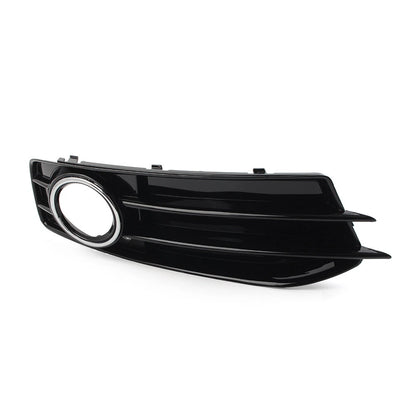 Front Bumper Fog Light Grille Cover with Chrome Ring for Audi A3 2003-2012