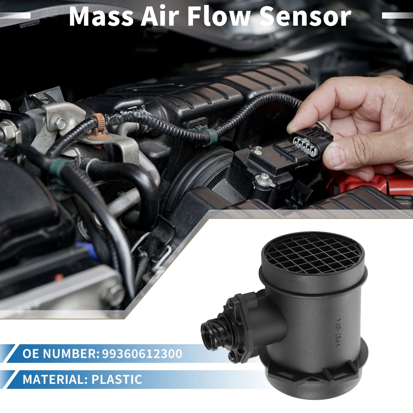 Mass Air Flow Sensor Assembly for Porsche 911 H6 3.6L SOHC